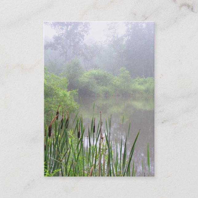 Morgen-Nebel auf dem Teich ATC Visitenkarte (Vorderseite)