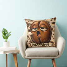 Morgen, schläfrige Kaffeebohne lustig nachvollzieh