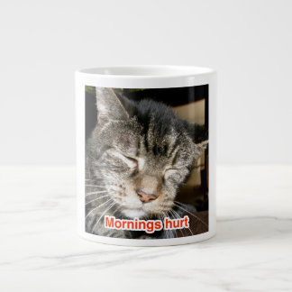Morgen-Schmerzen mit "Kapitän" das FIV+ Katze Jumbo-Tasse