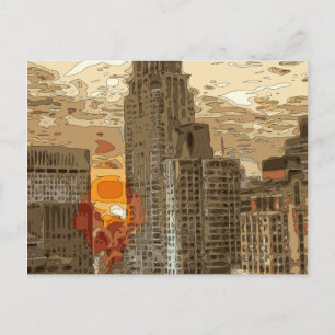 Morgen Sonnenaufgang im Herzen von Manhattan Postkarte