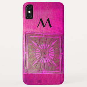 MORGEN STAR, rosa, Fuchsienschwarze Monogramm Case-Mate iPhone Hülle