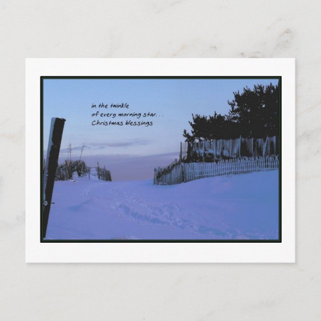 Morgen-Stern-Weihnachten Feiertagspostkarte (Vorderseite)