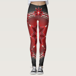 Morgen-Sterne (rot) Leggings