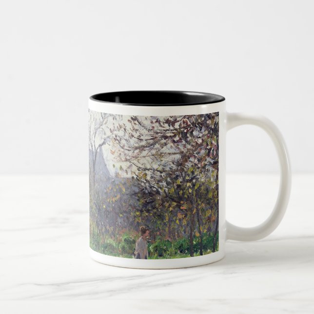 Morgen Sun, Herbst, Eragny, 18 Camille Pissarros | Zweifarbige Tasse (Rechts)