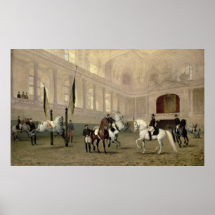 Morgen-Übung im Hofreitschule Poster