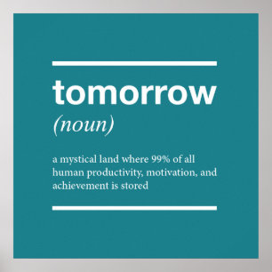 Morgen Uni-Inspirational Plakat