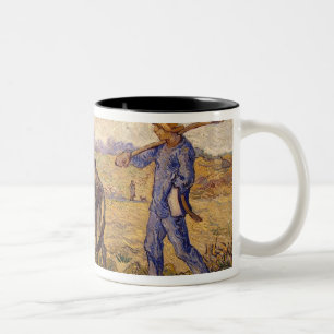 Morgen Vincent van Goghs , gehend aus zu arbeiten Zweifarbige Tasse