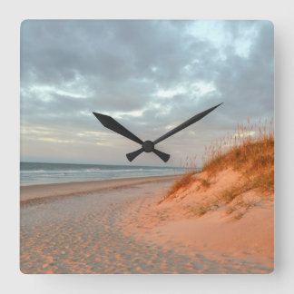 "Morgen-Weg " Quadratische Wanduhr