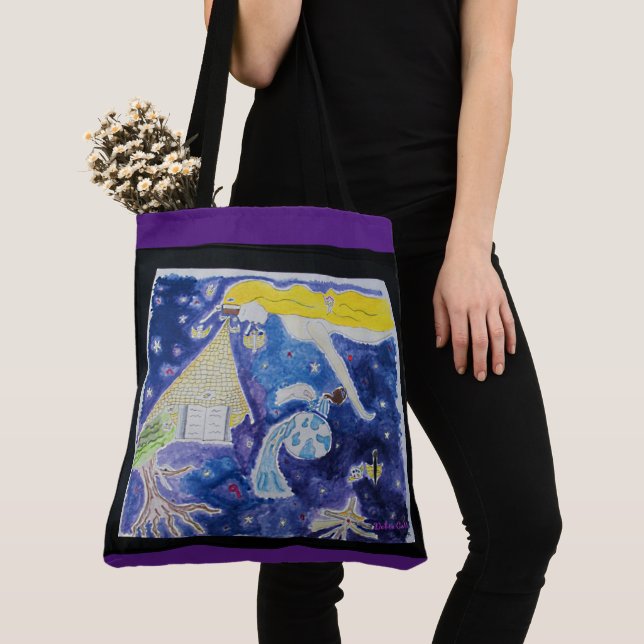 Morgen weiß nie alles über druckgroße Tasche (Von Nahem)