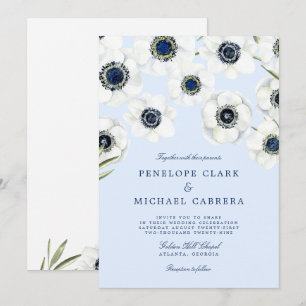 Morgenanemone   Florale Hochzeit Einladung
