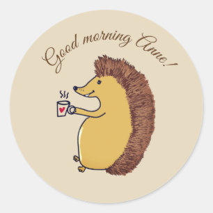 Morgenaufkleber Runder Aufkleber