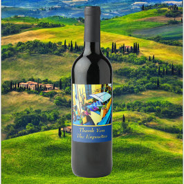 Morgenblick vom Cinque Terre Balcony Vielen Dank Weinetikett