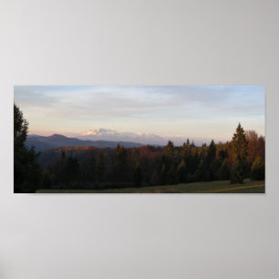 Morgenblick von Tatra aus Beskid Sądecki Poster