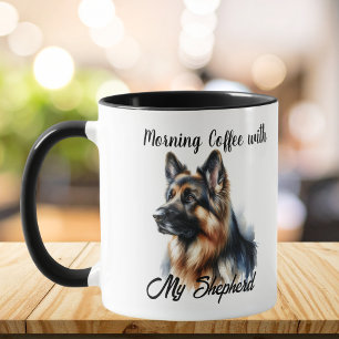 Morgencafé mit meinem modernen Hirten Tasse