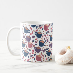 Morgencoffee Niedliche Cups Muster Lila Kaffeetasse
