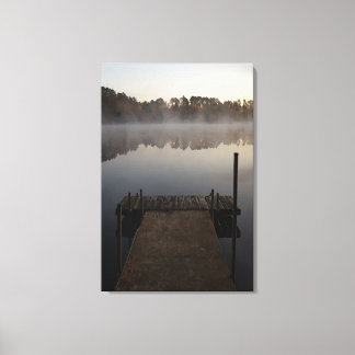 Morgendämmerung am Dock Leinwandbild gespannt Leinwanddruck