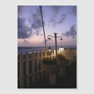 Morgendämmerung am Strand Magnetkarte