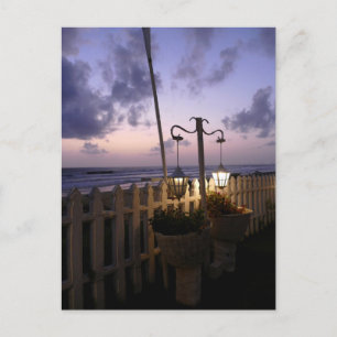 Morgendämmerung am Strand Postkarte