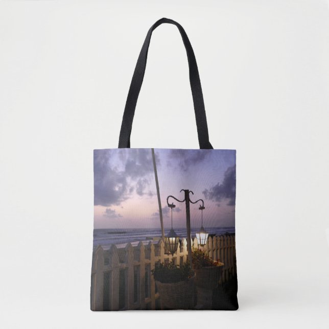 Morgendämmerung am Strand Tasche (Vorderseite)