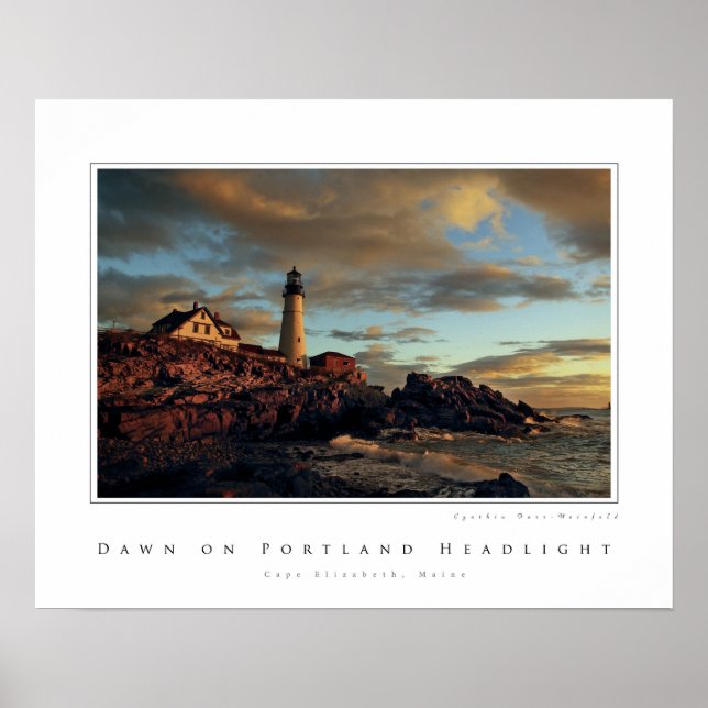Morgendämmerung auf Portland Headlight Poster (Vorne)