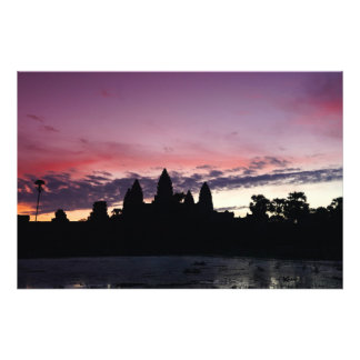 Morgendämmerung bei Angkor Wat Fotodruck