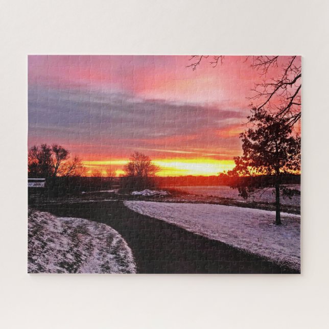 MORGENDÄMMERUNG IM WINTER (Horizontal)