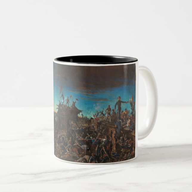 Morgendämmerung in Alamo Zweifarbige Tasse (VorderseiteRechts)