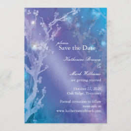 Morgendämmerung in Blauer Hochzeit Das Datum speic Save The Date