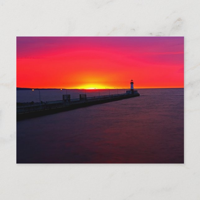 Morgendämmerung in Duluth Postkarte (Vorderseite)