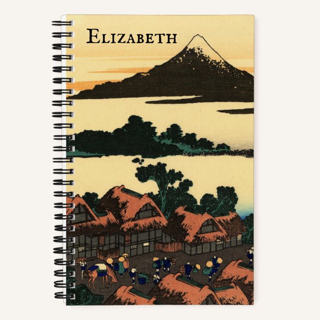 Morgendämmerung in Isawa: Vintager japanischer Hol Notizbuch (Vorderseite)