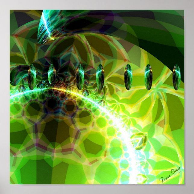 Morgendämmerung - Limon & Gold Emerge Poster (Vorne)