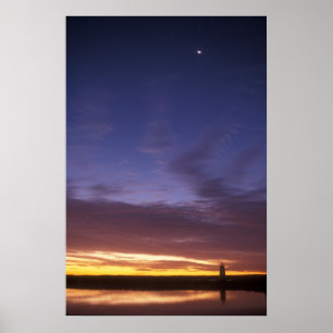 Morgendämmerung über Edgartown Lighthouse Marthas  Poster