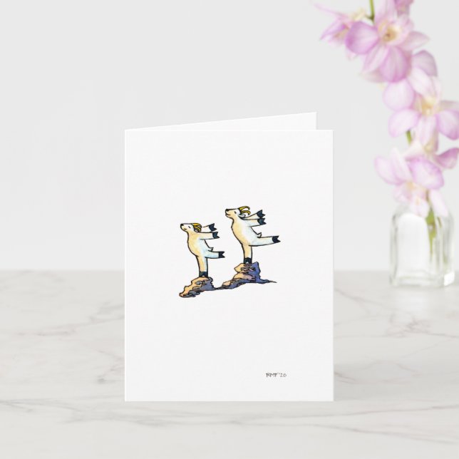 "Morgendentanz", leere Grußkarte Karte (Orchidee)