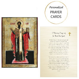 Morgengebet von St. Basil der Großen Gebetskarte Platzkarte