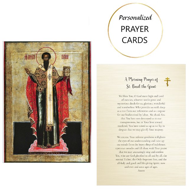Morgengebet von St. Basil der Großen Gebetskarte Platzkarte (Von Creator hochgeladen)