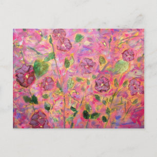 Morgengläser lila und blau postkarte