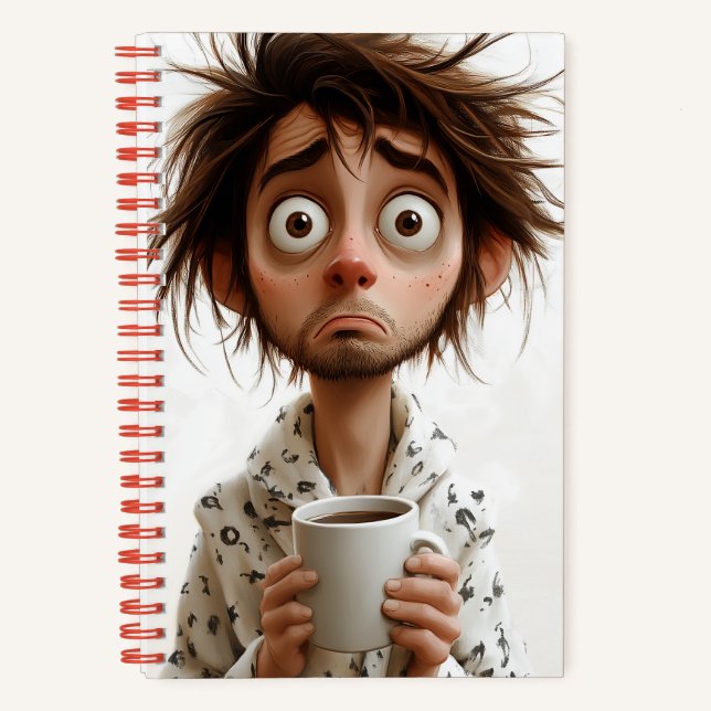 Morgengrauen: Kaffee zuerst, Fragen später Notizbuch (Vorderseite)