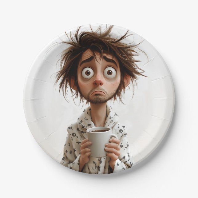 Morgengrauen: Kaffee zuerst, Fragen später Pappteller (Vorderseite)