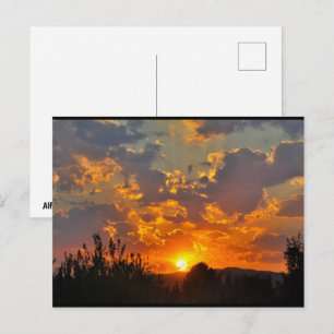 Morgenhimmel Sonnenaufgang Landschaft Postkarte
