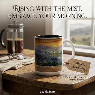 Morgenkaffee Haiku Zweifarbige Tasse