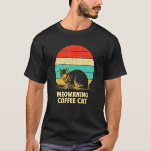 Morgenkaffee Katze Kaffee Katze Mama Koffein Katze T-Shirt