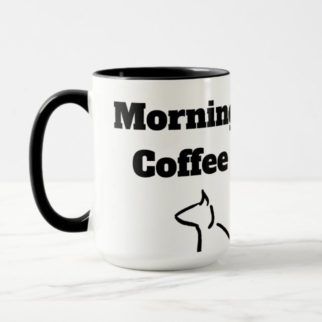 Morgenkaffee-Katze  Tasse (Links)