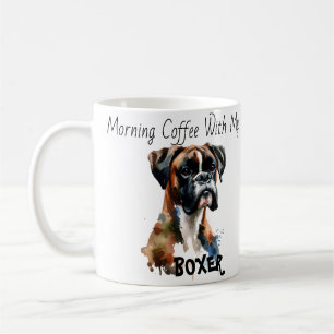 Morgenkaffee mit meinem Boxer Niedlich Kaffeetasse