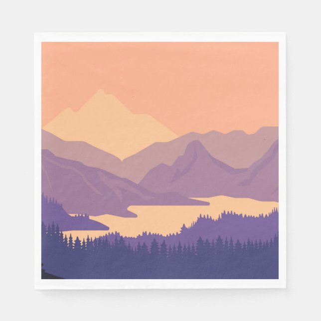 Morgenlandschaft Serviette (Vorderseite)
