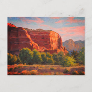 Morgenlicht auf den Klippen – Impressionistisch Postkarte