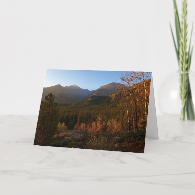 Morgenlicht auf den Rocky Mountains im Herbst Karte (Vorderseite)