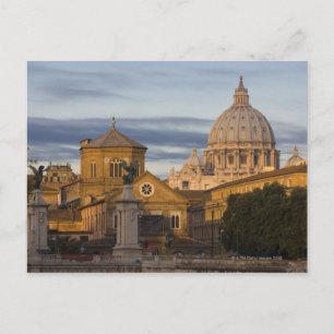 Morgenlicht auf der Kuppel von St. Peter Postkarte