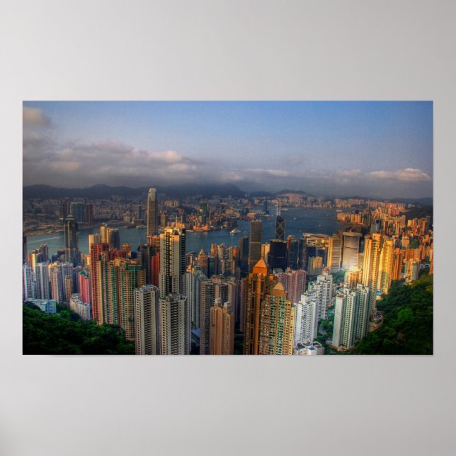 Morgenlicht in Hong Kon Poster (Vorne)