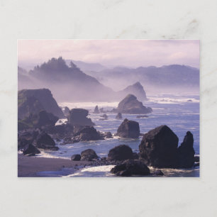 Morgennebel entlang der Küste von Oregon bei Nesik Postkarte