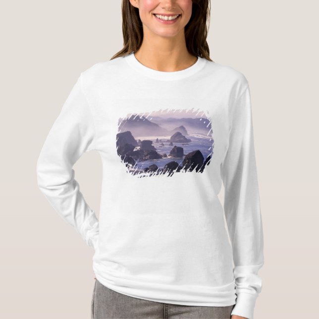 Morgennebel entlang der Küste von Oregon bei Nesik T-Shirt (Vorderseite)